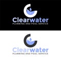 Water plumbing service modern logo template