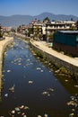 Water pollution of Bagmati River in Kathmandu, Nepal Royalty Free Stock Photo