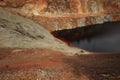 Water pollution of a copper mine exploitation Royalty Free Stock Photo