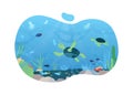 Water pollution 2D vector web banner, poster