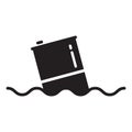 Water Pollution glyph vector icon isolated Royalty Free Stock Photo