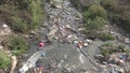 Water pollution in Nepal Kathmandu sacred river Bagmati