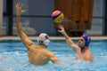 Water polo action - passing the ball