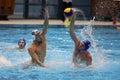 Water polo action - throwing the ball