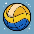 Water polo ball. Cartoon vector illustration Royalty Free Stock Photo