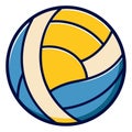 Water polo ball. Cartoon vector illustration Royalty Free Stock Photo