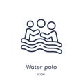 Water polo icon from olympic games outline collection. Thin line water polo icon isolated on white background