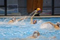 Water polo players fighting for the ball Royalty Free Stock Photo