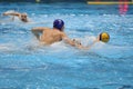 Water polo players fighting for the ball Royalty Free Stock Photo
