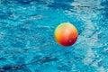 Water polo. Water sports. Ball left in swimming pool. Royalty Free Stock Photo