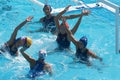 Water polo women. Hungary vs russia Royalty Free Stock Photo