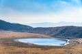 A water pond in Kusasenri (kusasenri-ga-hama) prairie Royalty Free Stock Photo