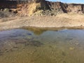 a water pool. Water erosion of rock on the Akzhar River Akmola region Kazakhstan Royalty Free Stock Photo