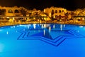 Water pool at night - vacation background Royalty Free Stock Photo