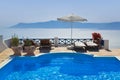 Water pool at Santorini, Greece Royalty Free Stock Photo