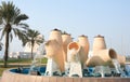 Water pot fountain Doha Royalty Free Stock Photo