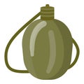 Water pot icon cartoon vector. Hunt equipment