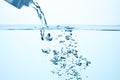 Water Pour With Bubble Royalty Free Stock Photo