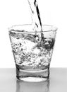 Water poured into glass Royalty Free Stock Photo