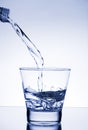 Water poured into glass Royalty Free Stock Photo