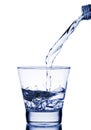 Water poured into glass Royalty Free Stock Photo