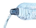 Water Pouring out of Plastic Bottle - Isolated Royalty Free Stock Photo