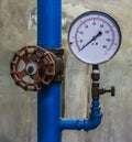 Water pressure gauge meter Royalty Free Stock Photo