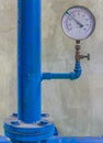 Water pressure gauge meter Royalty Free Stock Photo