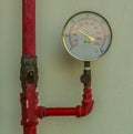 Water pressure gauge meter Royalty Free Stock Photo