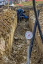 Water pressure gauge Royalty Free Stock Photo