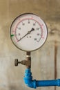 Water pressure meter installed Royalty Free Stock Photo