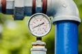 Water pressure meter Royalty Free Stock Photo