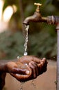 Water Projects for African Children - Drought Symbol. Water Projects for African children. Royalty Free Stock Photo