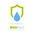 Water proof logo Royalty Free Stock Photo