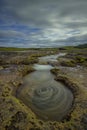 Water puddle at dainthlen waterfall Royalty Free Stock Photo