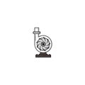 Water pump icon isolated vector graphics Royalty Free Stock Photo