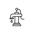 water pump thin line icon set Royalty Free Stock Photo