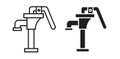 water pump thin line icon set Royalty Free Stock Photo