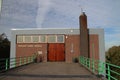 Water pumping station of the Zuidplaspolder named Abraham Kroes Gemaal for ring canal and water level.