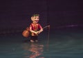 Water puppet fisherman for the Thang Long Water Puppet Theatre, Hanoi, Vietnam Royalty Free Stock Photo