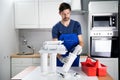 Water Purification Filter Install Royalty Free Stock Photo
