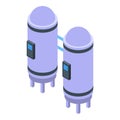 Water purification industry tanks icon, isometric style Royalty Free Stock Photo