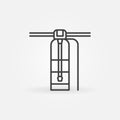 Water Purification System linear vector concept icon