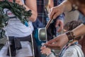 Water Purifying Ritual, Sensoji Temple, Tokyo, Japan Royalty Free Stock Photo