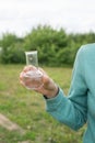 Water Purity Test, liquid in laboratory glassware Royalty Free Stock Photo