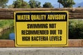 Water Quality Advisory Sign