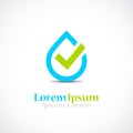 Water quality vector logo Royalty Free Stock Photo