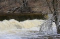 Water Raging Over Dam Royalty Free Stock Photo