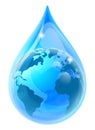 World Earth Globe Water Drop Droplet