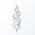 Water rain drops or steam shower. Clear vapor bubbles on window glass surface. Vector illustration